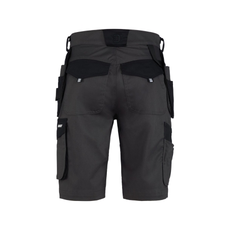 Bermuda de travail multipoches stretch 2-way Gris/noir – Dassy Kuma Flex