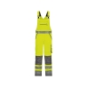 Cotte à bretelles haute visibilité multipoches Cordura Jaune fluo/gris ciment coupe longue – Dassy Malmedy