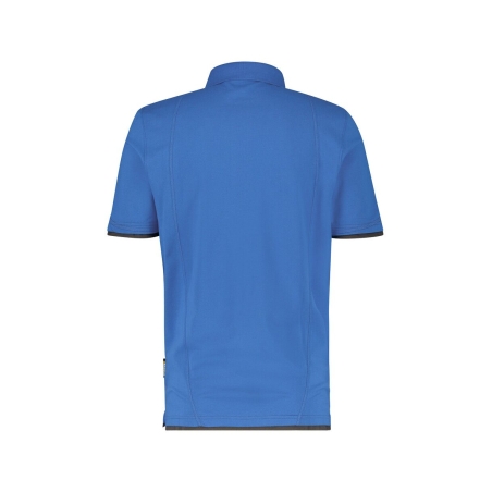 Polo de travail manches courtes coton piqué 220 g/m² Bleu azur/gris anthracite – Dassy Orbital