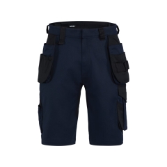 Bermuda de travail multipoches stretch 2-way Marine/noir – Dassy Kuma Flex