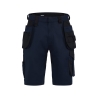 Bermuda de travail multipoches stretch 2-way Marine/noir – Dassy Kuma Flex