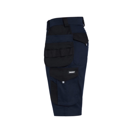 Bermuda de travail multipoches stretch 2-way Marine/noir – Dassy Kuma Flex