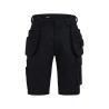 Bermuda de travail multipoches stretch 2-way Noir – Dassy Kuma Flex