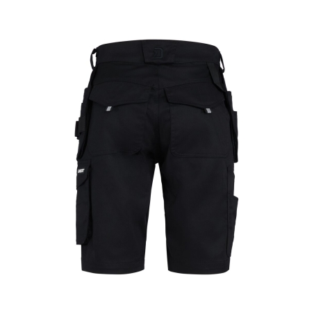 Bermuda de travail multipoches stretch 2-way Noir – Dassy Kuma Flex