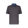 Polo de travail manches courtes coton piqué 220 g/m² Gris anthracite/bleu azur – Dassy Orbital