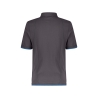 Polo de travail manches courtes coton piqué 220 g/m² Gris anthracite/bleu azur – Dassy Orbital