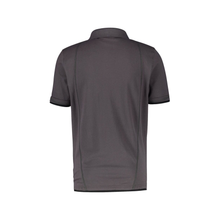 Polo de travail manches courtes coton piqué 220 g/m² Gris anthracite/noir – Dassy Orbital