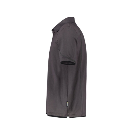 Polo de travail manches courtes coton piqué 220 g/m² Gris anthracite/noir – Dassy Orbital