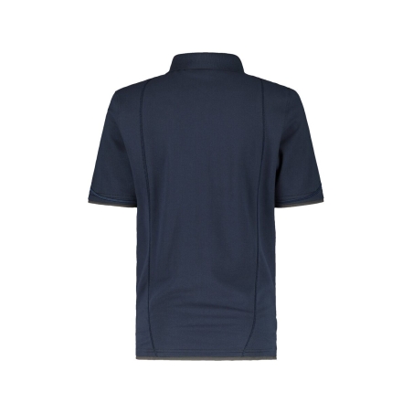 Polo de travail manches courtes coton piqué 220 g/m² Bleu nuit/gris anthracite – Dassy Orbital