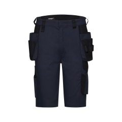 Bermuda de travail multipoches straight leg 245 g/m² Marine/noir – Dassy Kuma