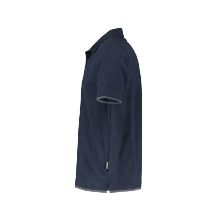Polo de travail manches courtes coton piqué 220 g/m² Bleu nuit/gris anthracite – Dassy Orbital