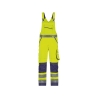 Cotte à bretelles haute visibilité multipoches Cordura Jaune fluo/marine coupe courte – Dassy Malmedy