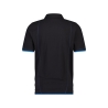 Polo de travail manches courtes coton piqué 220 g/m² Noir/bleu azur – Dassy Orbital