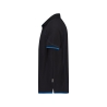 Polo de travail manches courtes coton piqué 220 g/m² Noir/bleu azur – Dassy Orbital