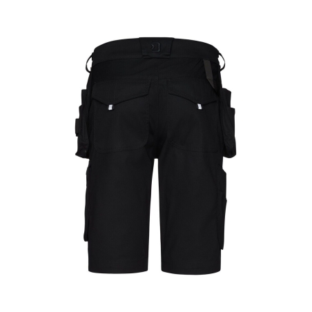 Bermuda de travail multipoches straight leg 245 g/m² Noir – Dassy Kuma