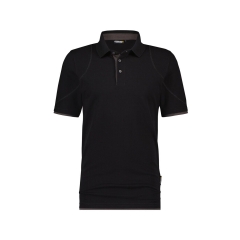 Polo de travail manches courtes coton piqué 220 g/m² Noir/gris anthracite – Dassy Orbital