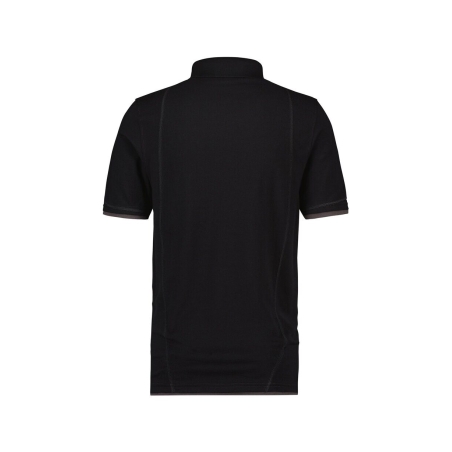 Polo de travail manches courtes coton piqué 220 g/m² Noir/gris anthracite – Dassy Orbital