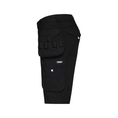 Bermuda de travail multipoches straight leg 245 g/m² Noir – Dassy Kuma