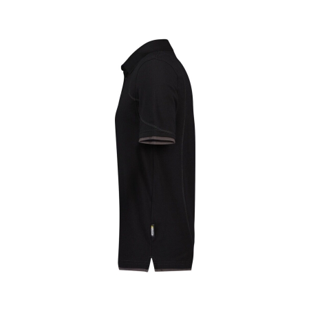 Polo de travail manches courtes coton piqué 220 g/m² Noir/gris anthracite – Dassy Orbital