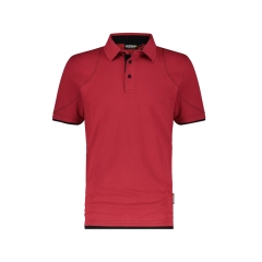 Polo de travail manches courtes coton piqué 220 g/m² Rouge/noir – Dassy Orbital