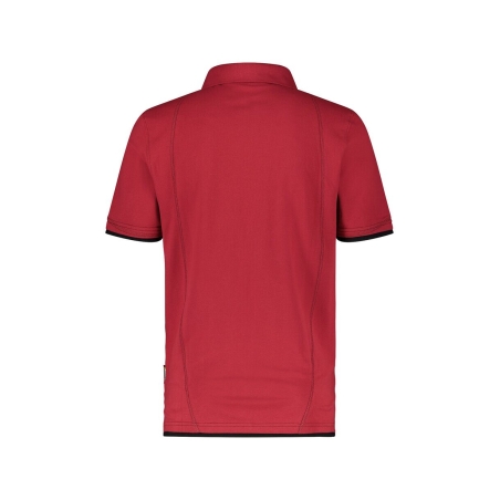 Polo de travail manches courtes coton piqué 220 g/m² Rouge/noir – Dassy Orbital