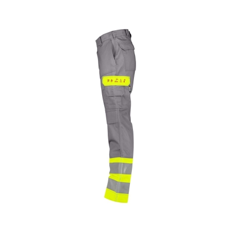 Pantalon haute visibilité multinormes multipoches avec poches genoux Gris graphite/jaune fluo – Dassy Lenox
