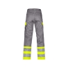 Pantalon haute visibilité multinormes multipoches avec poches genoux Gris graphite/jaune fluo coupe longue – Dassy Lenox