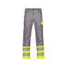 Pantalon haute visibilité multinormes multipoches avec poches genoux Gris graphite/jaune fluo coupe courte – Dassy Lenox