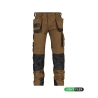 Pantalon de travail stretch multipoches avec genoux Cordura Camel/gris anthracite coupe longue – Dassy Magnetic