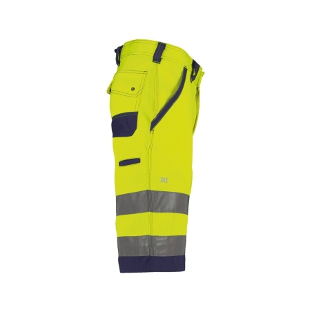 Bermuda de travail haute visibilité multipoches Cordura Jaune fluo/marine – Dassy Lucca