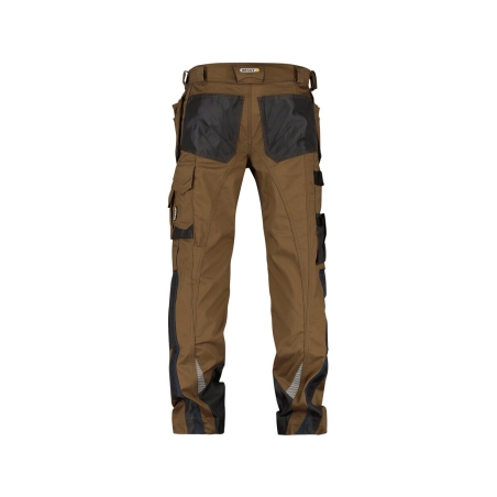 Pantalon de travail stretch multipoches avec genoux Cordura Camel/gris anthracite coupe longue – Dassy Magnetic