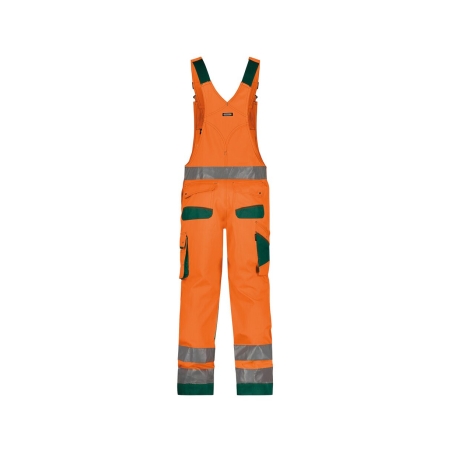 Cotte à bretelles haute visibilité multipoches Cordura Orange fluo/vert – Dassy Malmedy
