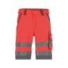 Bermuda de travail haute visibilité multipoches Cordura Rouge fluo/gris ciment – Dassy Lucca