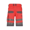 Bermuda de travail haute visibilité multipoches Cordura Rouge fluo/gris ciment – Dassy Lucca