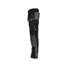 Pantalon de travail stretch multipoches avec genoux Cordura Noir/gris anthracite coupe longue – Dassy Magnetic