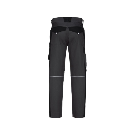 Pantalon de travail stretch poches genoux Cordura® Gris/noir coupe longue – Dassy Ponti Flex