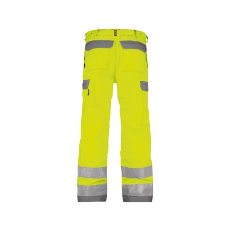 Pantalon de travail haute visibilité multinormes multipoches Jaune fluo/gris graphite – Dassy Manchester