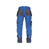 Pantalon de travail stretch multipoches avec genoux Cordura Bleu azur/gris anthracite coupe courte – Dassy Magnetic