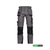Pantalon de travail stretch multipoches avec genoux Cordura Gris anthracite/noir coupe courte – Dassy Magnetic