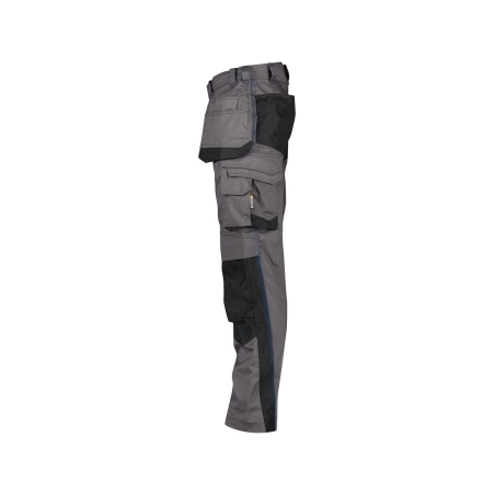 Pantalon de travail stretch multipoches avec genoux Cordura Gris anthracite/noir coupe courte – Dassy Magnetic