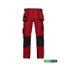 Pantalon de travail stretch multipoches avec genoux Cordura Rouge/noir coupe courte – Dassy Magnetic