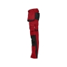 Pantalon de travail stretch multipoches avec genoux Cordura Rouge/noir coupe courte – Dassy Magnetic