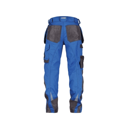 Pantalon de travail stretch multipoches avec genoux Cordura Bleu azur/gris anthracite – Dassy Magnetic