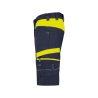 Bermuda de travail stretch multipoches coupe ajustée Bleu nuit/jaune fluo – Dassy Manilla