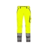 Pantalon haute visibilité stretch multipoches classe 2 Jaune fluo/gris ciment – Dassy Minnesota