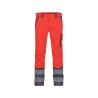 Pantalon haute visibilité stretch multipoches classe 2 Rouge fluo/gris ciment coupe longue – Dassy Minnesota