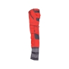 Pantalon haute visibilité stretch multipoches classe 2 Rouge fluo/gris ciment coupe longue – Dassy Minnesota