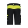 Bermuda de travail stretch multipoches femme coupe ajustée Noir/jaune fluo – Dassy Manilla Women