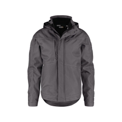 Veste hiver imperméable coupe-vent capuche amovible matelassée Gris ciment – Dassy Minsk