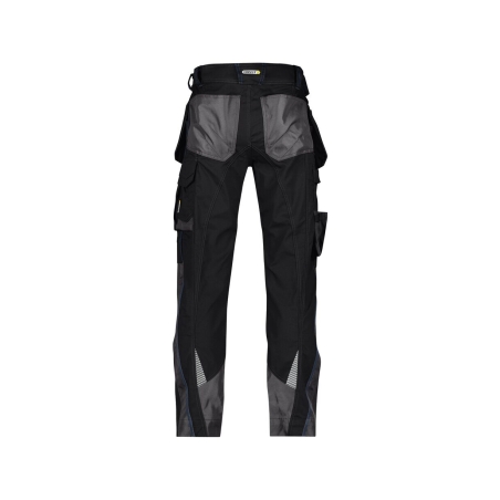 Pantalon de travail stretch multipoches avec genoux Cordura Noir/gris anthracite – Dassy Magnetic